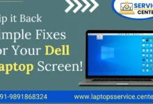 dell laptop display upside down