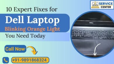Dell laptop blinking orange light