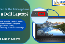 where is microphone on dell laptop