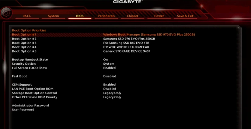 Gigabyte Motherboard BIOS Key