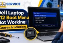 Dell laptop F12 boot menu not working