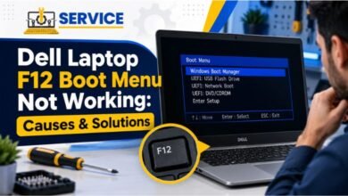 Dell laptop F12 boot menu not working